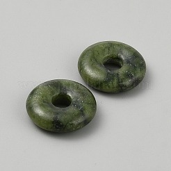 天然南方翡翠ペンダント  ドーナツ/円盤チャーム  18~18.5x4~5mm  穴：4.5~5mm&nbsp;G-WH0016-53E