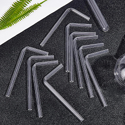 透明ガラスチューブ  90度ガラスデリバリーチューブ  l型ダブルパスコネクタチューブ  透明  109x53x7mm  穴：4mm  10個/セット&nbsp;AJEW-WH0235-84