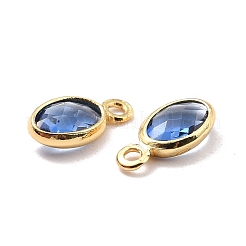 Eco-Friendly Brass with Glass Pendants&nbsp;KK-K268-01B