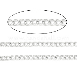 10mアルミツイストカーブチェーン  ダイヤモンドカットチェーン  溶接されていない  多面カット  銀  10x6.5x1.8mm&nbsp;CHA-YW0001-06
