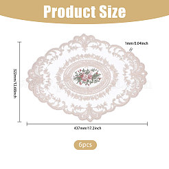 Polyester Flower Coasters&nbsp;AJEW-WH0609-184