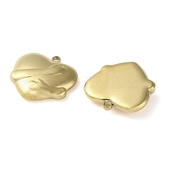 304ステンレスペンダント  ハグハンドチャーム付きハート  18KGP本金メッキ  16.5x16.5x3.8mm  穴：1.6mm&nbsp;STAS-H185-02G