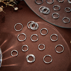 24Pcs 3 Styles 316L Surgical Stainless Steel Huggie Hoop Earrings for Girl Women&nbsp;EJEW-BBC0001-43