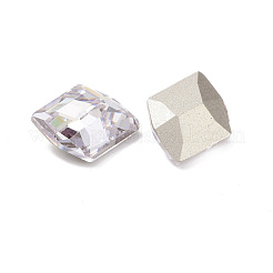 K9ガラスラインストーンカボション  フラットバック＆バックメッキ  平行四辺形  クリスタル  12x10.5x5.6mm&nbsp;RGLA-J034-B-TG001
