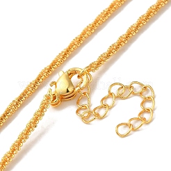 Rack Plating Brass Wheat Chain Necklaces&nbsp;LS-NJEW-M217-01G
