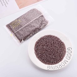 ガラス竹ビーズ  銀並ぶ  アザミ  1.8~2.2x1.8~2mm  穴：0.8~0.9mm  約15000個/ポンド&nbsp;SEED-S032-08A-56