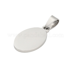 304 Stainless Steel Stamping Blank Tag Pendants&nbsp;STAS-H333-02P