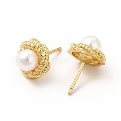 Rack Plating Brass Stud Earrings for Women&nbsp;X-EJEW-H091-19G