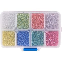 混合された12/0円形ガラスシードビーズ  ミックスカラー  2mm  穴：1mm  約12500個/箱&nbsp;SEED-PH0006-2mm-05