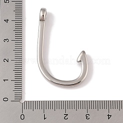 Non-Tarnish 304 Stainless Steel Hook Clasps&nbsp;STAS-C109-14B-P
