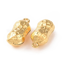 304ステンレスペンダント  ピーナッツ  ゴールドカラー  19x7.5x7mm  穴：1mm&nbsp;STAS-C057-06G