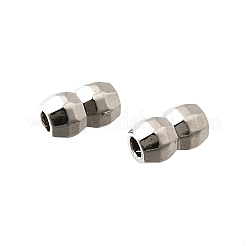 真鍮ビーズ  カドミウムフリー＆ニッケルフリー＆鉛フリー  ラウンド  プラチナメッキ  4x2.5mm  穴：1mm&nbsp;KK-M318-53P
