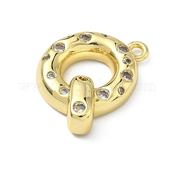Brass Micro Pave Clear Cubic Zirconia Pendants&nbsp;KK-I476-02G-Q