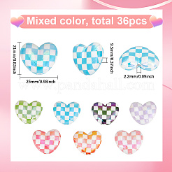 36Pcs UV Plating Opaque Acrylic Beads&nbsp;MACR-SC0001-87