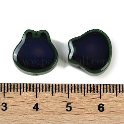 ツートンガラスムードビーズ  温度感知色変化ビーズ  兎  シーグリーン  14x14x6mm  穴：1.2mm&nbsp;GLAA-Z007-13D