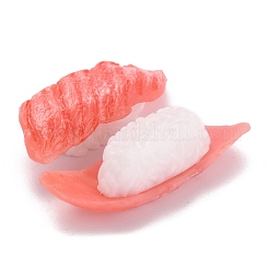 人工プラスチック刺身モデル  模造食品  ディスプレイ装飾用  鯛寿司  鮭色  69x25x18mm&nbsp;DJEW-P012-08