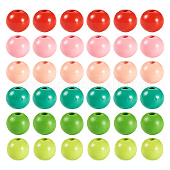 240Pcs 6 Colors Natural Wooden Beads&nbsp;WOOD-TA0002-74E