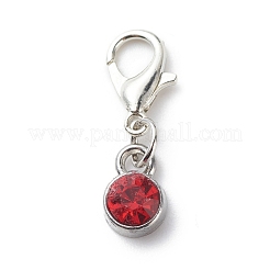 Alloy Rhinestones Birthstone Pendant Decorations&nbsp;HJEW-JM00743