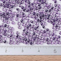 MIYUKIラウンドロカイユビーズ  日本製シードビーズ  11/0  （rr223)ブドウ裏地クリスタル  11/0  2x1.3mm  穴：0.8mm  約1111個/10g&nbsp;X-SEED-G007-RR0223