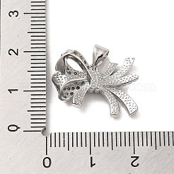 Brass Micro Pave Clear Cubic Zirconia Pendants&nbsp;FIND-Z041-01P