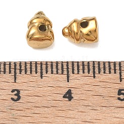 304ステンレススチールビーズ  灯台  イオンプレーティング（ip）  18KGP本金メッキ  7x4.5x5.5mm  穴：1.3mm&nbsp;SA-CBA740F-09G
