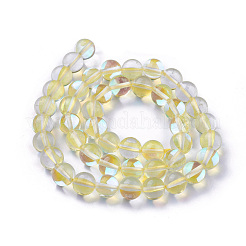 Synthetic Moonstone Beads Strands&nbsp;G-F143-10mm-13