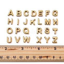 26個26スタイル304ステンレススチールチャーム  レターチャーム  18KGP本金メッキ  a～zの文字  9.5~10x3~12x3mm  穴：1.6mm  1個/スタイル&nbsp;STAS-FS0001-77
