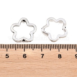 チベットスタイル合金ビーズフレーム  スター  アンティークシルバー  15x15.5x2mm  穴：1.6mm  インナーサイズ：12x12mm&nbsp;FIND-E054-08AS