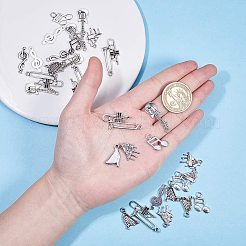 Sets of Musical Instruments Tibetan Style Alloy Pendants&nbsp;TIBEP-PH0004-17AS