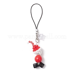 Glass Mobile Straps&nbsp;HJEW-MZ00315-02