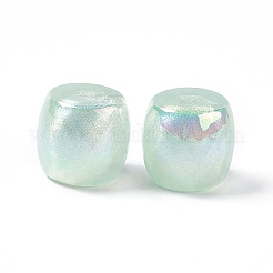 不透明なアクリルビーズ  ABカラー  マカロンカラー  バレル  アクアマリン  15.5x16.5mm  穴：3mm&nbsp;OACR-C009-01E