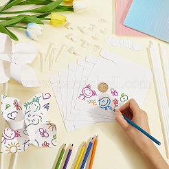 48 Sets Paper & PVC Blank DIY Pinwheels Craft for Kids Art and Craft&nbsp;FIND-CP0002-60