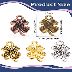 80Pcs 5 Colors Zinc Alloy Pendants&nbsp;FIND-LP0002-57