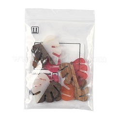 6Pcs Resin & Walnut Wood Pendants&nbsp;RESI-FS0002-21