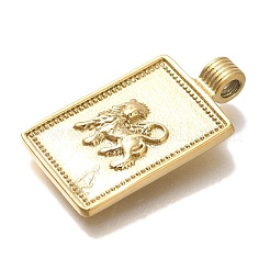 PVD真空メッキ304ステンレスペンダント  星座チャーム付き長方形  18KGP本金メッキ  レオ  25x14x4mm  穴：2mm&nbsp;STAS-S148-31E-G