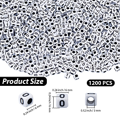 1200Pcs Opaque Acrylic Beads&nbsp;SACR-PA0001-33