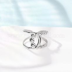 304 Stainless Steel Cuff Open Rings&nbsp;RJEW-P191-13P