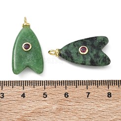 Brass & Natural Ruby in Zoisite & Cubic Zirconia Pendants&nbsp;GG-CBAD360-20G-11