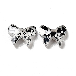 スポット模様樹脂カボション  ネイルアートの装飾の付属品  蝶結び  透明  7x8.5x2mm&nbsp;MRMJ-G015-12