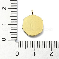 イオンプレーティング（IP）304ステンレスペンダント  18KGP本金メッキ  フラットラウンドのチャーム  ハート  16.5x12.5x2.5mm  穴：1.5mm&nbsp;STAS-B058-23G-03