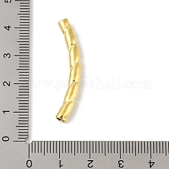 304ステンレス鋼湾曲チューブビーズ  ゴールドカラー  37x4mm  穴：2.5mm&nbsp;STAS-M071-03H-G