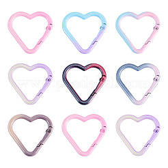 12Pcs Spray Paint Alloy Spring Gate Rings&nbsp;FIND-TA0010-91