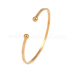 304 Stainless Steel Flat Open Cuff Bangles for Women&nbsp;SA-CBA45D5-26G