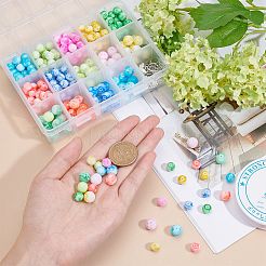 DIYダングルピアス作成キット  ガラスビーズ入り  合金スペーサービーズ＆ペンダント  真鍮のピアスフック  弾性水晶の線  ミックスカラー&nbsp;DIY-SC0001-64