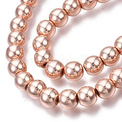 Electroplate Non-magnetic Synthetic Hematite Bead Strands&nbsp;X-G-Q466-8mm-03