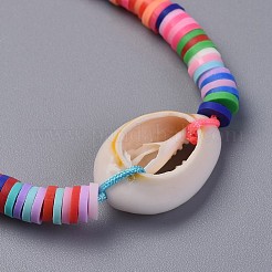 Handmade Polymer Clay Heishi Beads Kids Braided Bracelets&nbsp;BJEW-JB04317