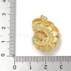 Brass Micro Pave Clear Cubic Zirconia Pendants&nbsp;KK-U046-02G-01