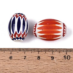 手作りのミルフィオリガラス樽ビーズ  シェブロンビーズ  ミックスカラー  19~25x10~16mm  穴：0.5~5mm&nbsp;LA-N002-09