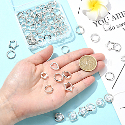 80Pcs 8 Styles Alloy Bead Frame&nbsp;FIND-SP0004-13