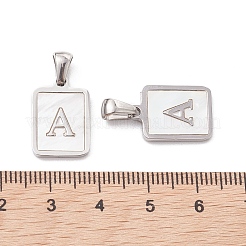 304 Stainless Steel Pave Shell Pendants&nbsp;STAS-G327-01P-A